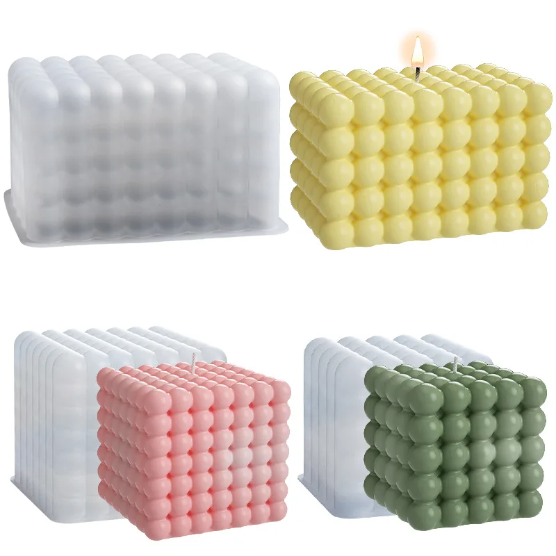 Candle Making Moulds - Large Bubble Cube Candles Silicone Mold