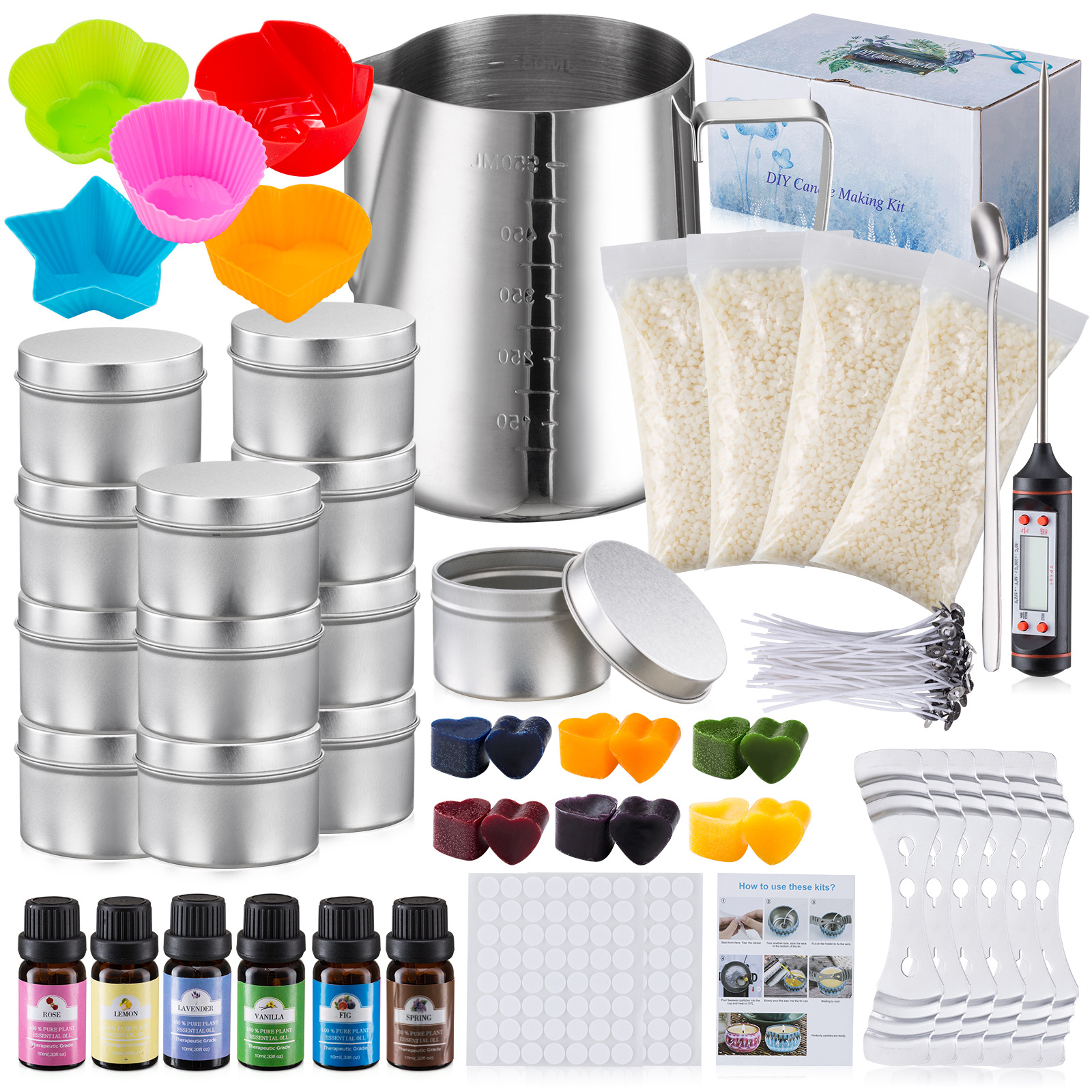 DIY Candle Kit Soy Bean Wax Ca - Candle Making Instructions avis et prix