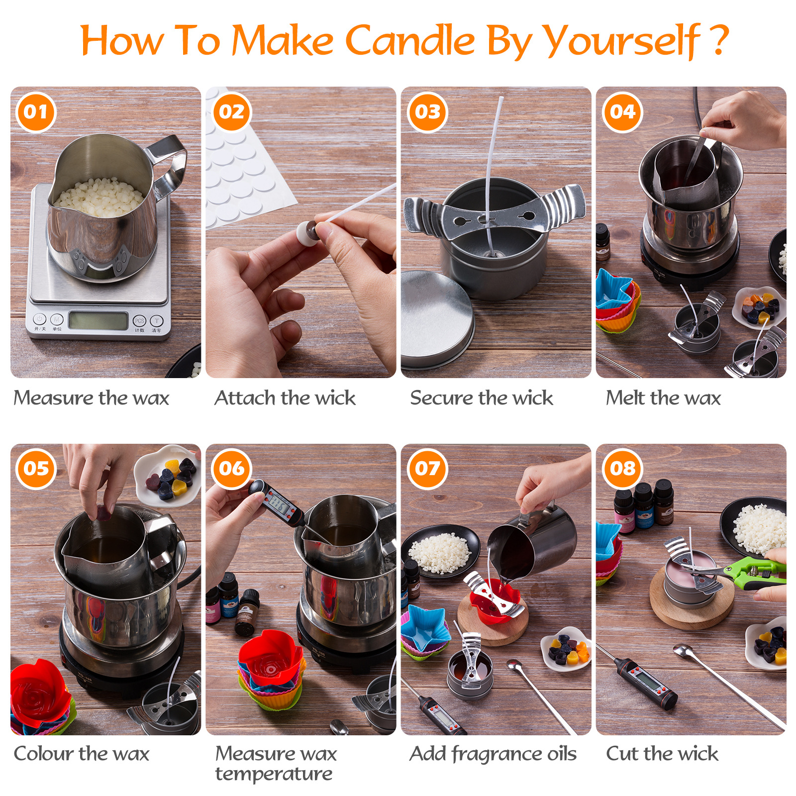 DIY Candle Kit Soy Bean Wax Ca - Candle Making Instructions avis et prix