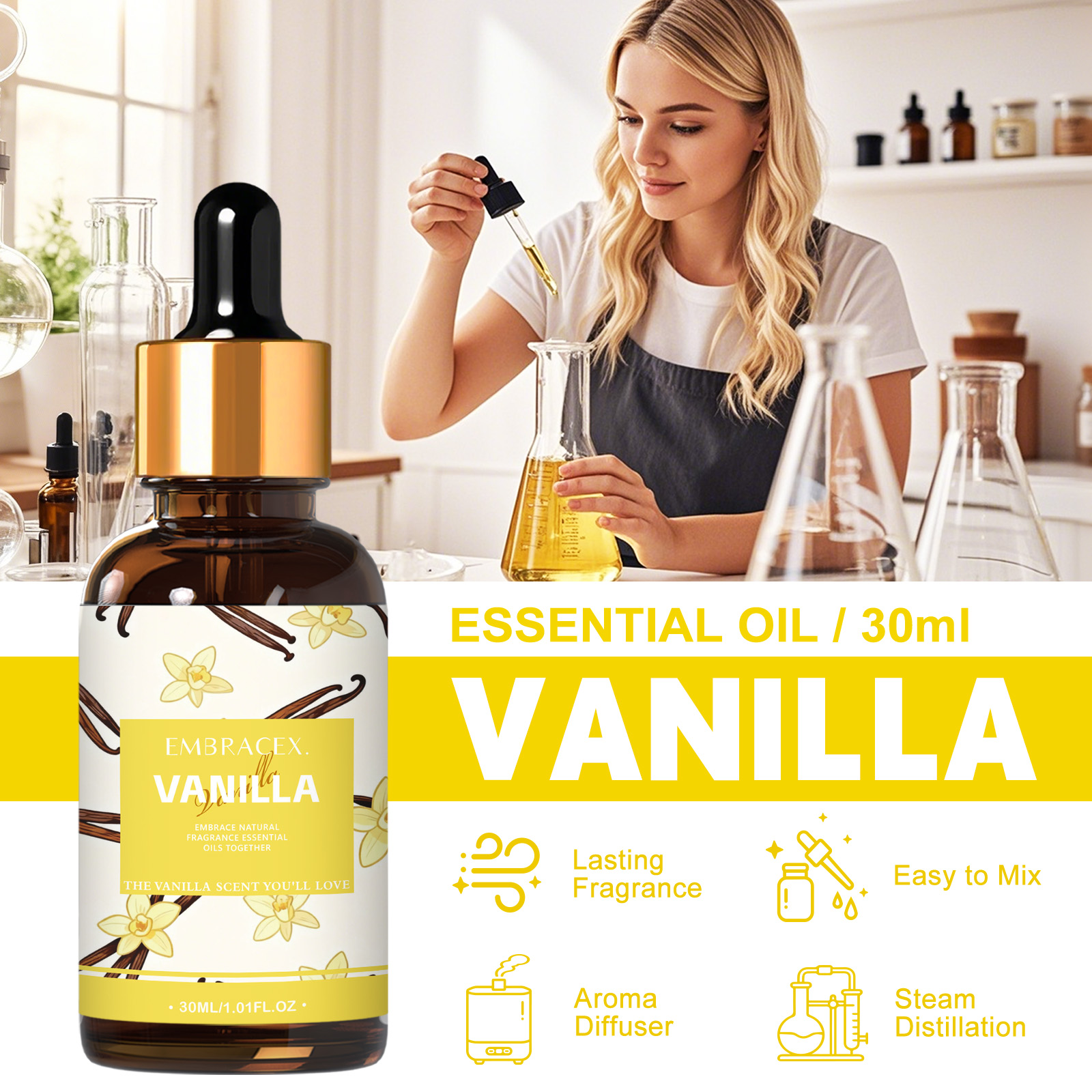 30ml Vanilla Essential Oil Per - Candle Making Ingredients avis et prix