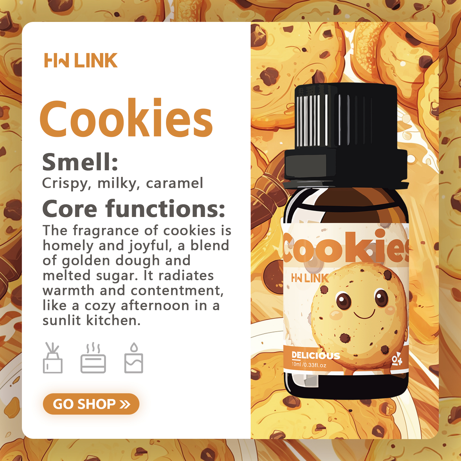 10ml Cookies Essential Oils Pe - Candle Making Ingredients avis et prix