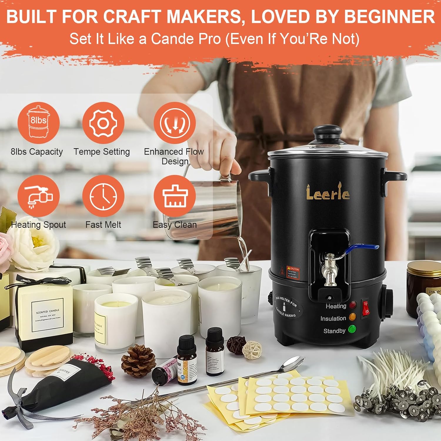 8Lbs Electric Wax Melter for C - Candle Making Kits avis et prix