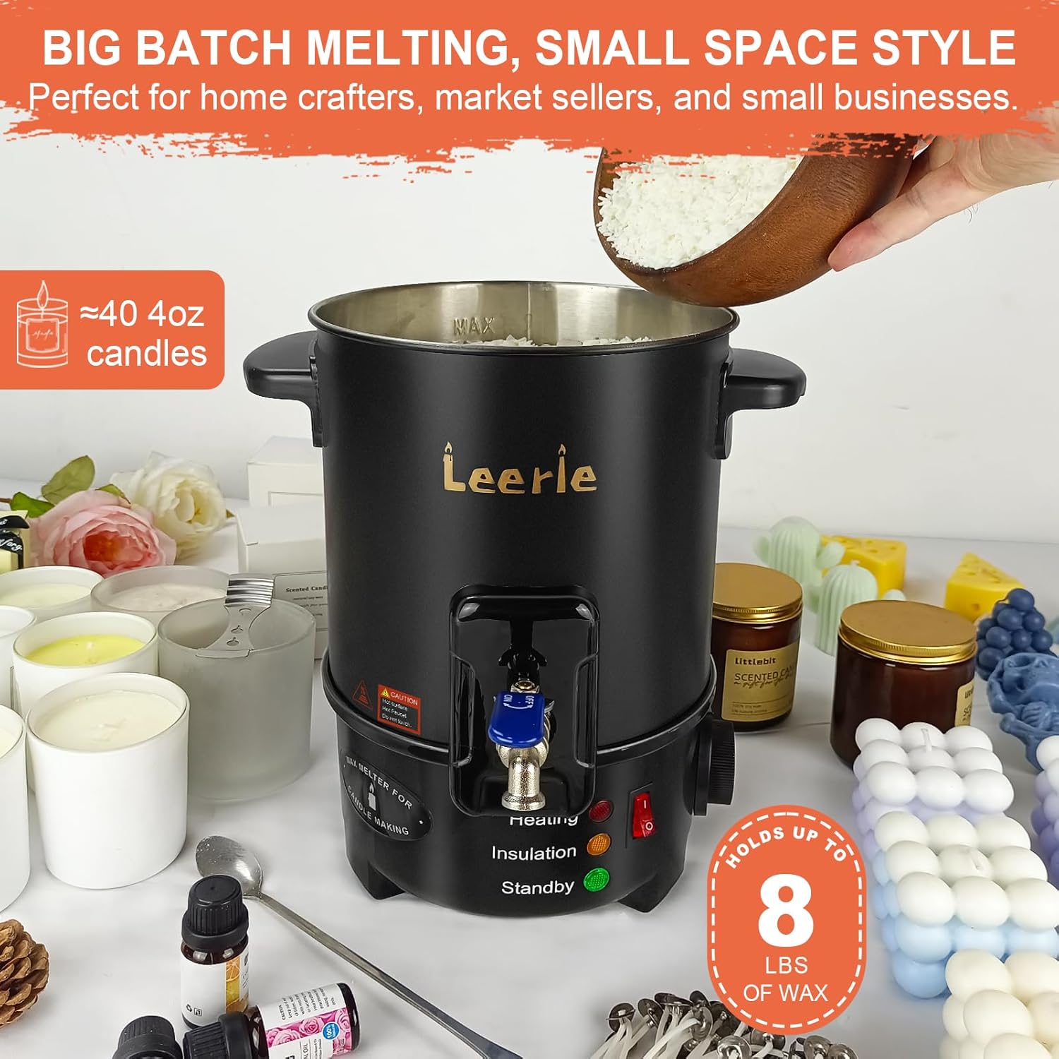 8Lbs Electric Wax Melter for C - Candle Making Kits avis et prix