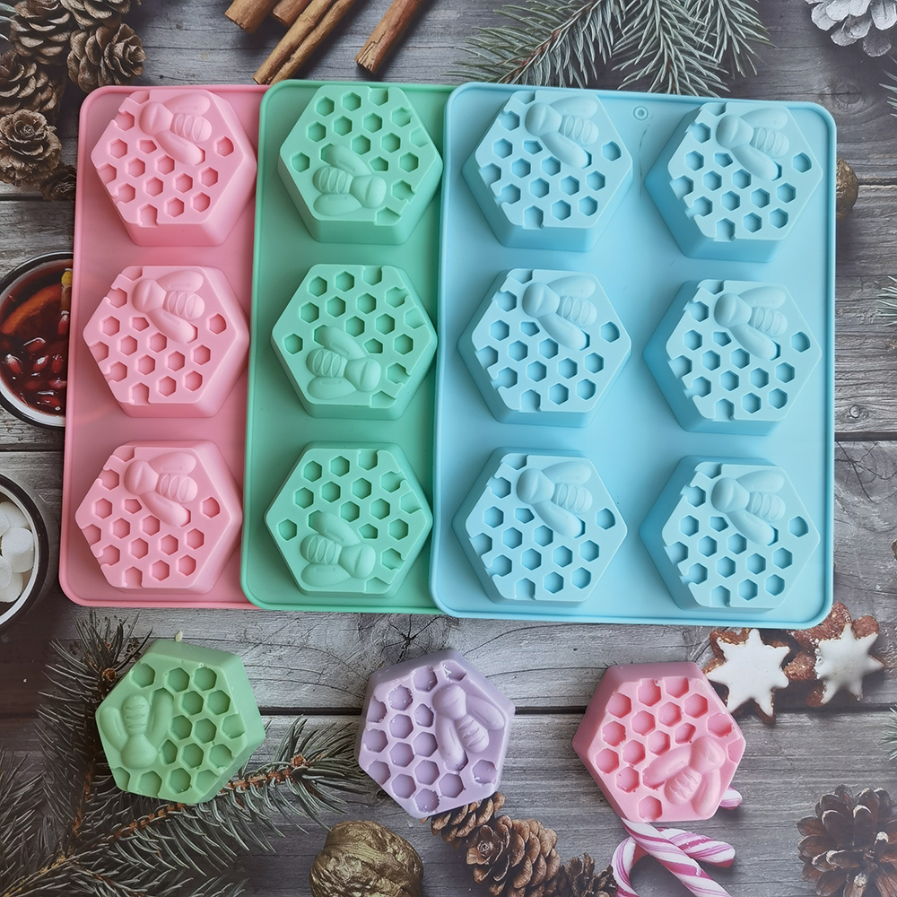 Silicone Hexagonal Bee Soap Mo - Candle Making Reno avis et prix