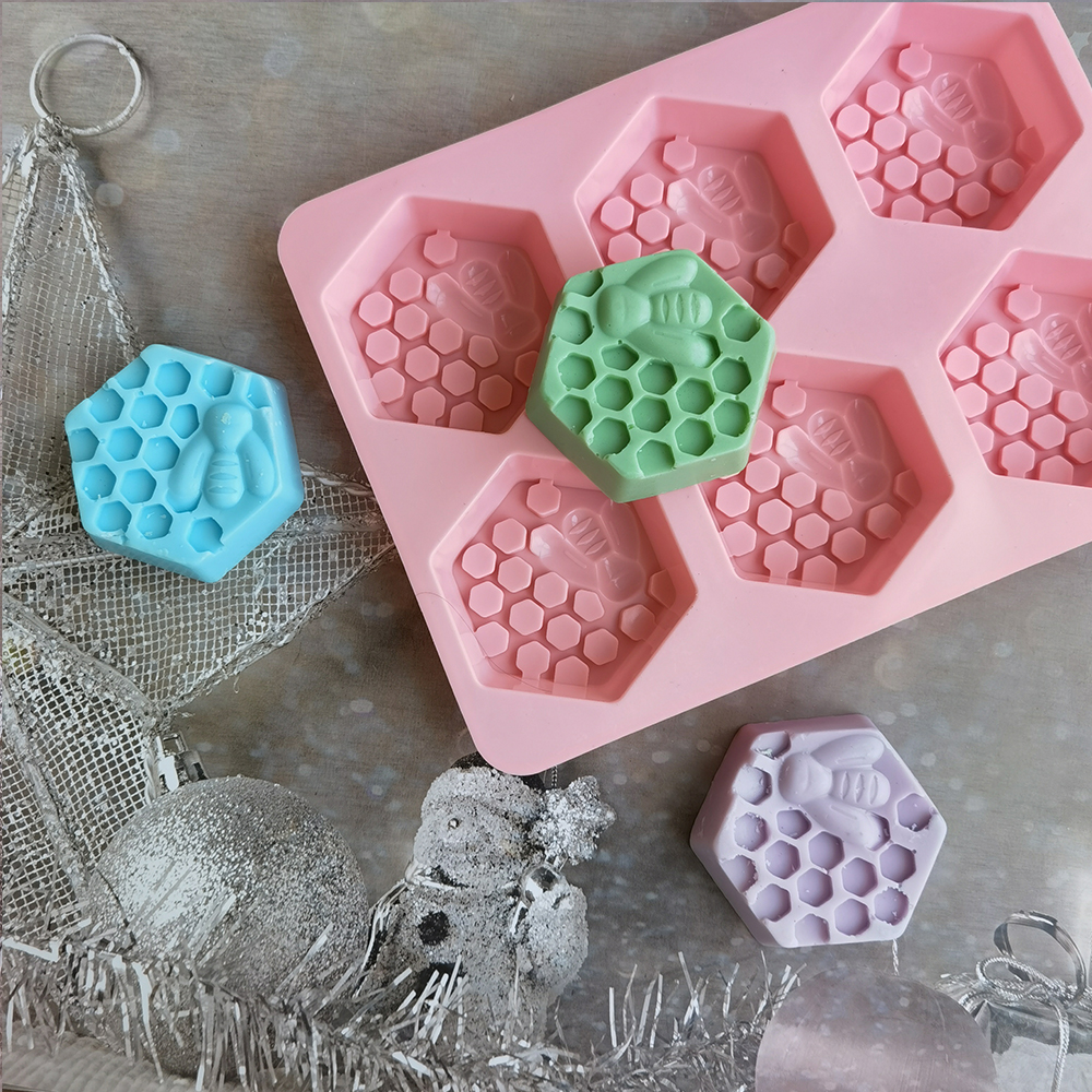 Silicone Hexagonal Bee Soap Mo - Candle Making Reno avis et prix