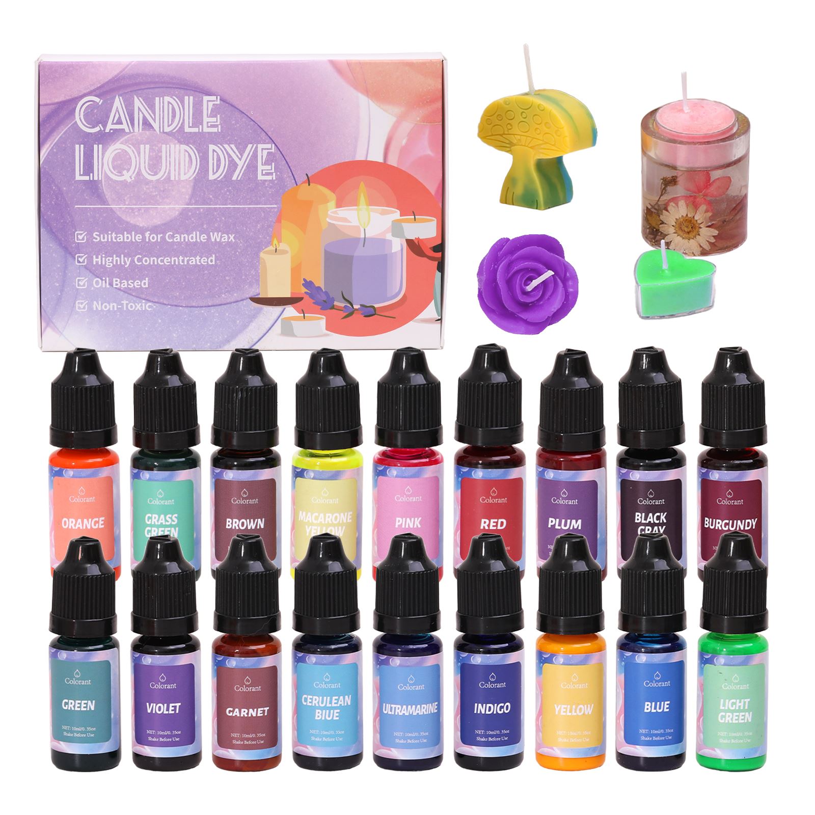 1Set Candle Dyes Kit DIY Candl - Candle Making Instructions avis et prix