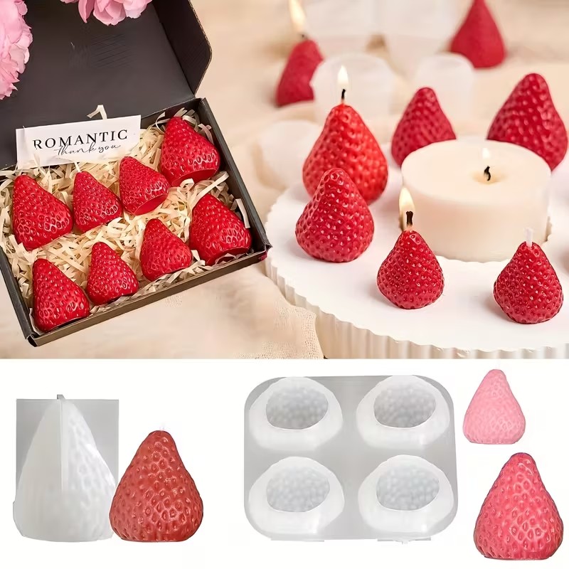 Strawberry Silicone Candle Mol - Candle Making Moulds avis et prix