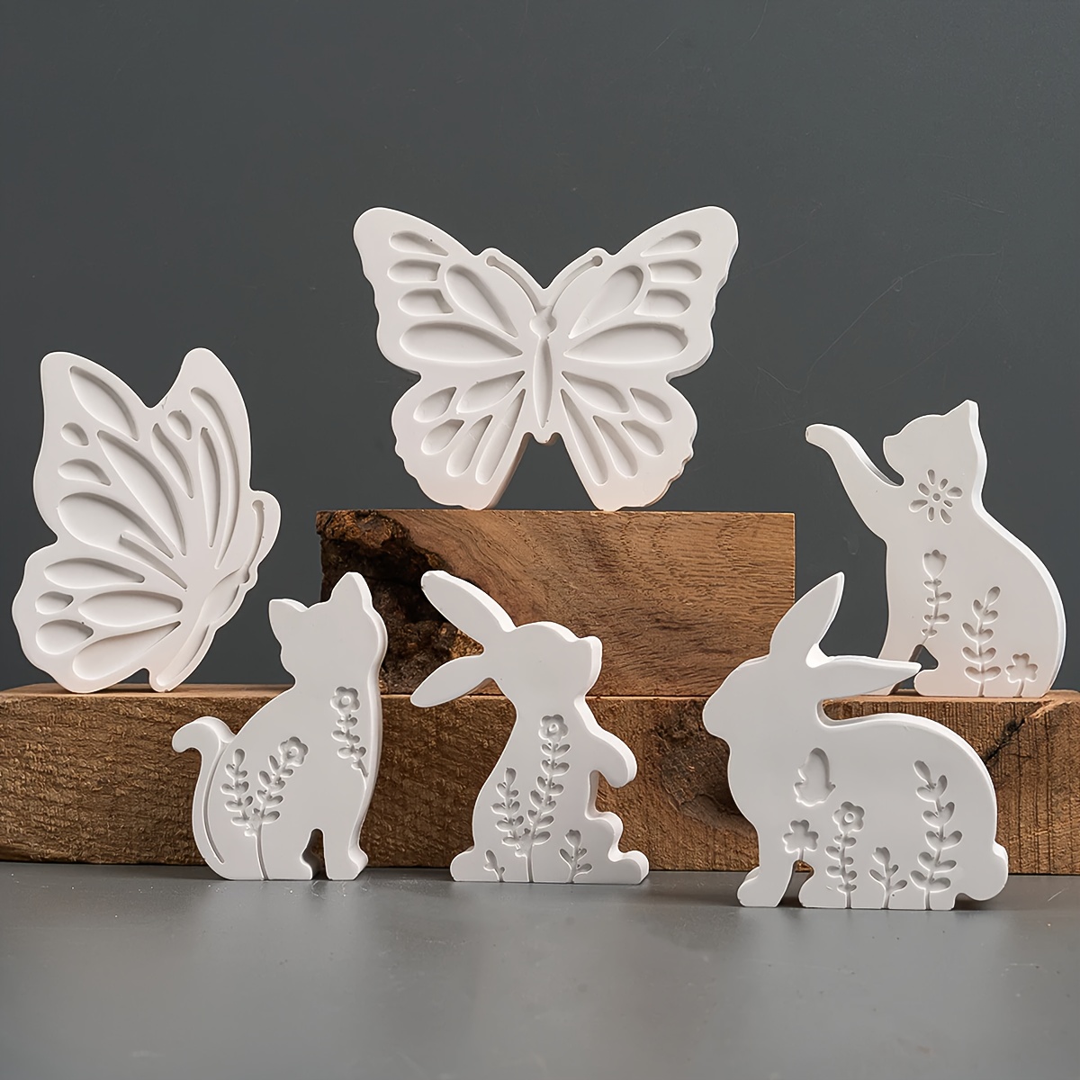6pcs - 3D Rabbit and Kitten Si - Candle Making Moulds avis et prix