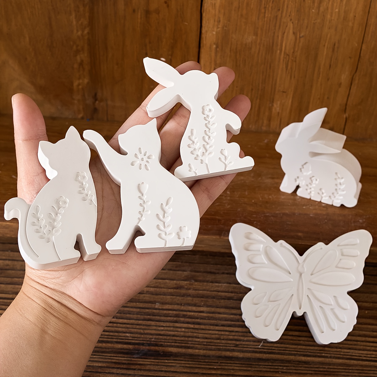 6pcs - 3D Rabbit and Kitten Si - Candle Making Moulds avis et prix