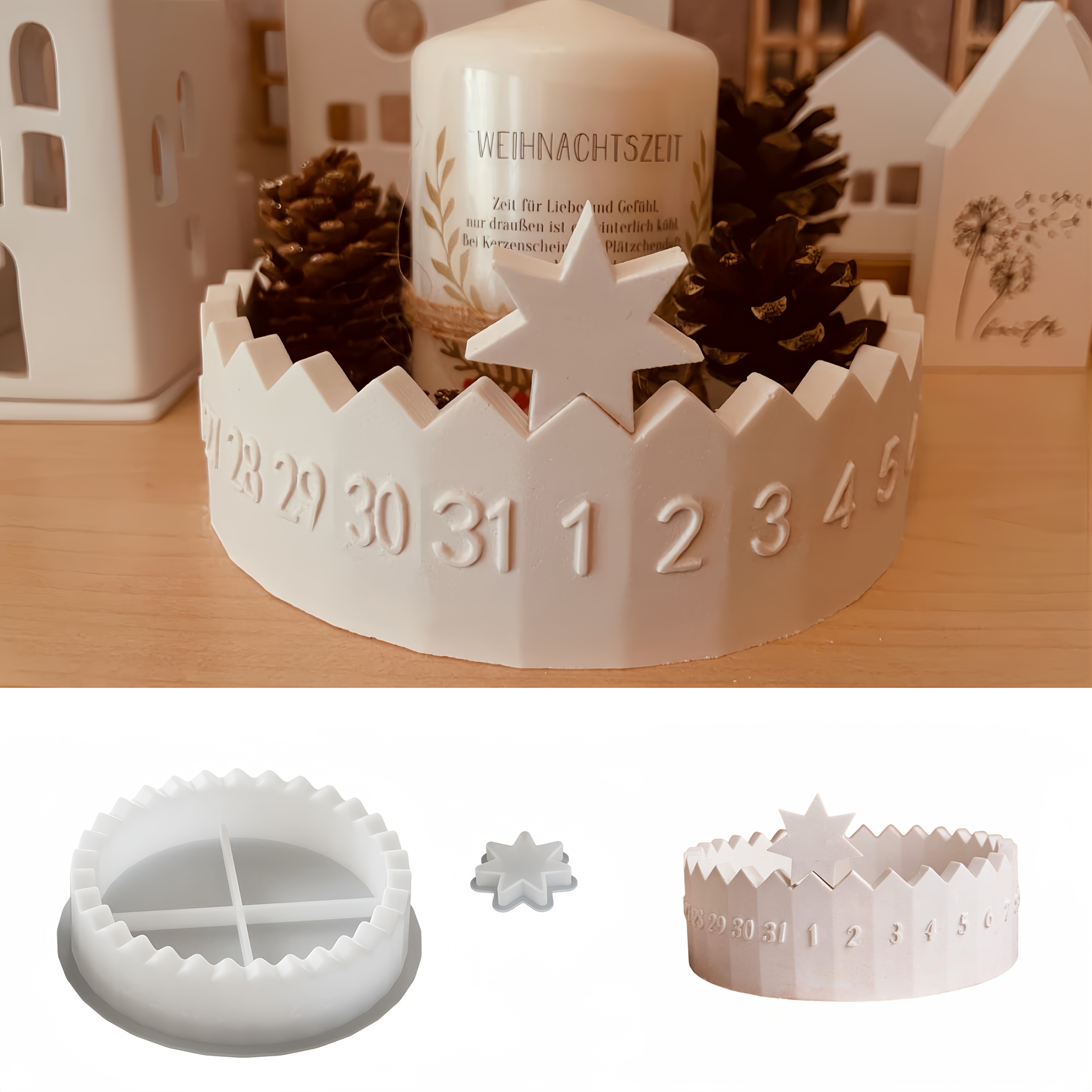 1 set Advent Calendar Silicone - Candle Making Moulds avis et prix