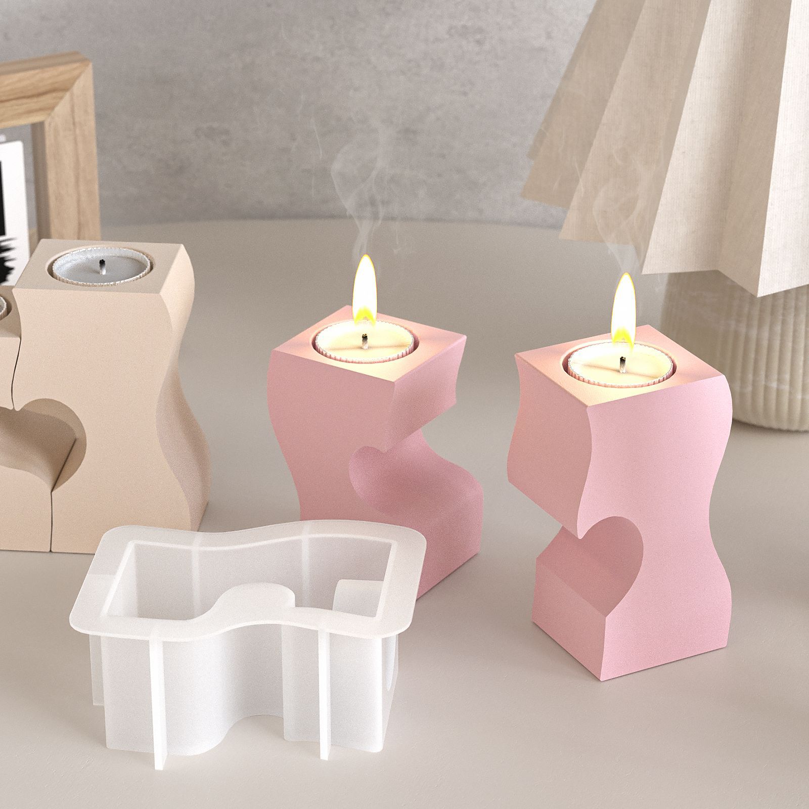 S Heart Candlestick Silicone M - Candle Making Moulds avis et prix