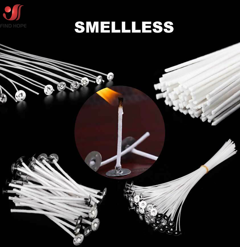 100pcs Smokeless Candle Wicks  - Cotton Wick Pre Tabbed avis et prix