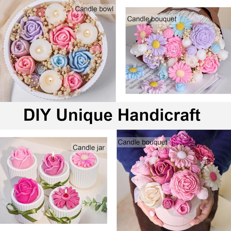 5Flower Candle Mold Set，3D Flo - Candle Making Kits avis et prix