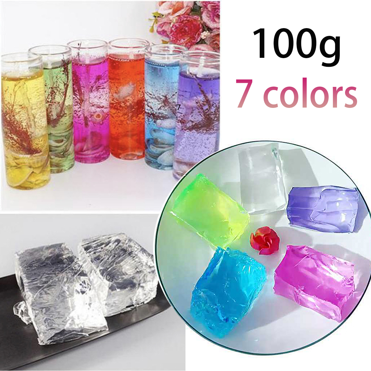 100G 7Colors Jelly Wax DIY Han - Candle Making Reno avis et prix