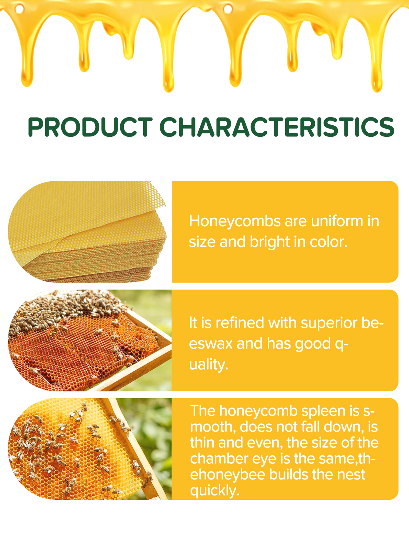 10Pcs Natural Honeycomb Bee Wa - Candle Making Reno avis et prix