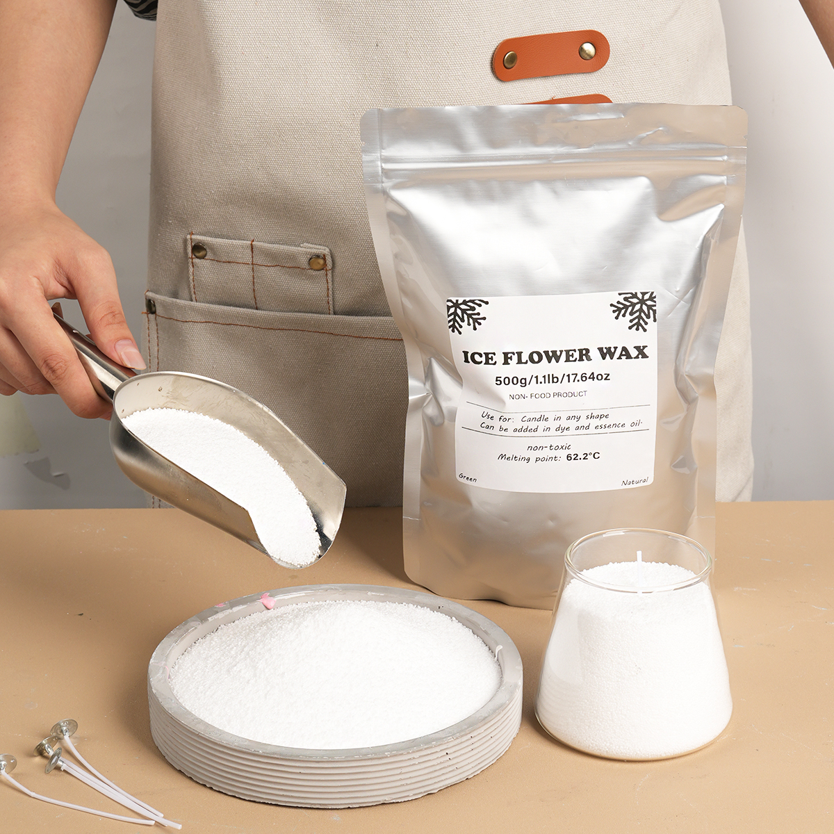 500g/1000g White Sand Wax Ice  - Candle Making Reno avis et prix